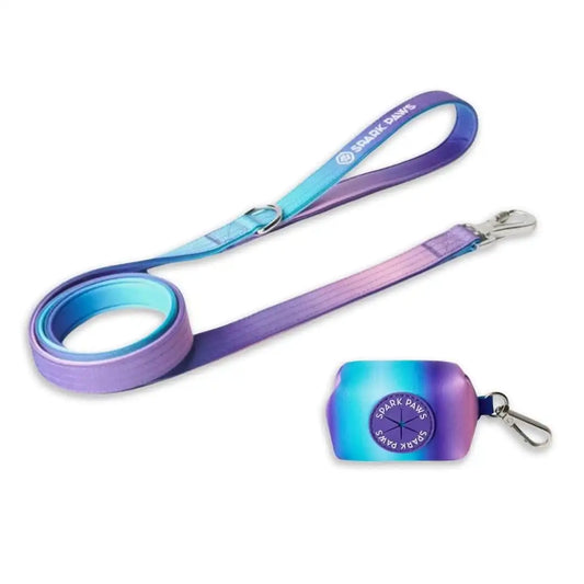 Leash and Poop Bag Holder Set - 90s Retro