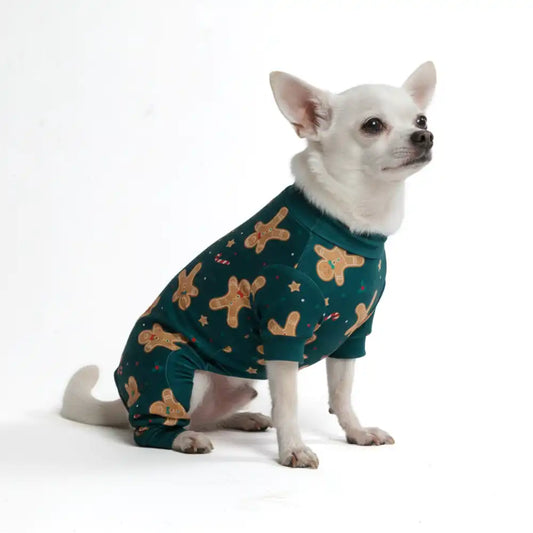 Dog Christmas Pajama - Gingerbread Man