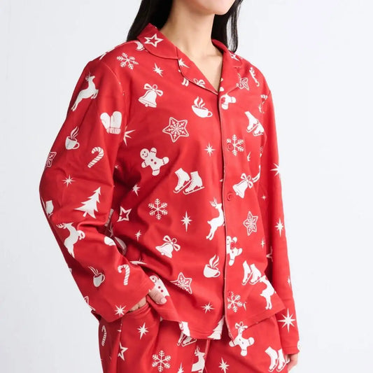 Human Pajama Top - Red Cheer