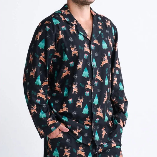 Human Pajama Top - Reindeers