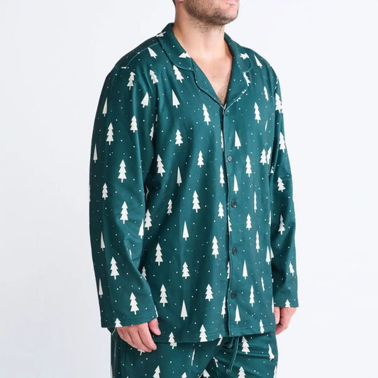 Human Pajama Top - Frosty Pines