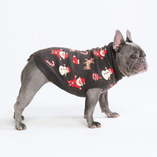 Christmas Knit Dog Sweater - Santa Clause
