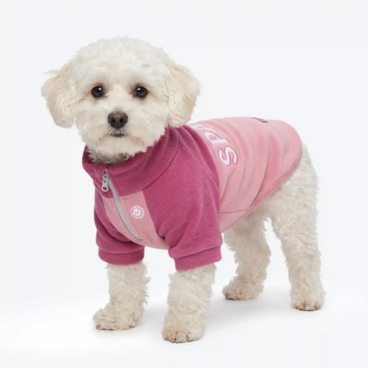 Plush Fleece Dog Sweater - Pink