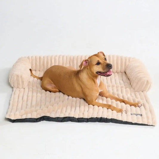 Luxury Couch Cover Dog Bed - Beige