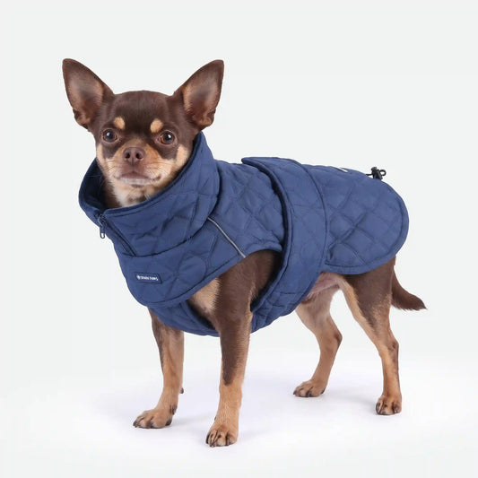 Quilted Classic Winter Coat - Blue