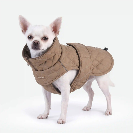 Quilted Classic Winter Coat - Brown