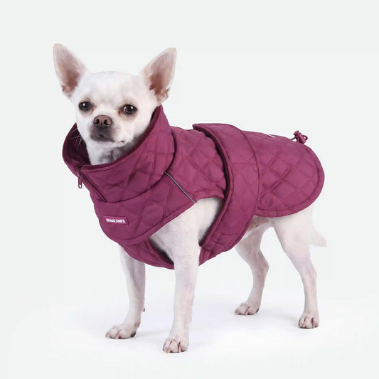 Quilted Classic Winter Coat - Magenta