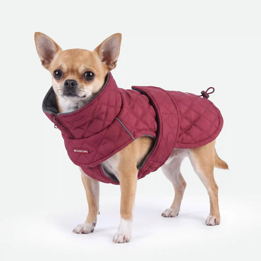 Quilted Classic Winter Coat - Red